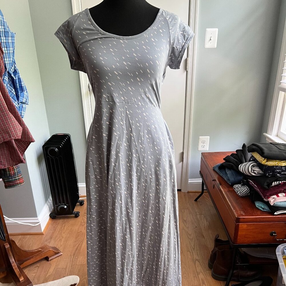 Pact Fit & Flare Crossback Maxi Dress - SzM